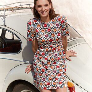 Boden Cotton Mini Shift Dress in Enchanting Bloom Size 10 NWT